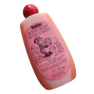 Vintage Watkins Berry Bear Bubble Bath 8 fl oz Near Full
